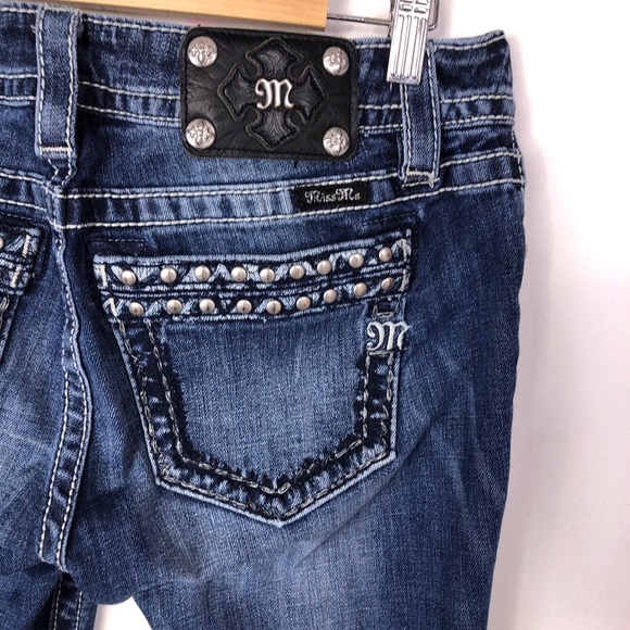 Miss Me Thick Stitch Mid Rise Boot Cut Jeans 27 - Picture 5 of 10